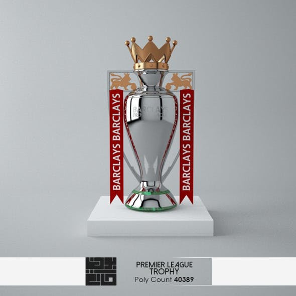 The Premier League Trophy 3D Model