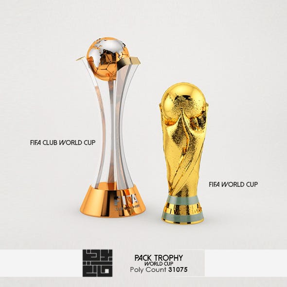 Pack Of  World Cup Trophies 3D Model