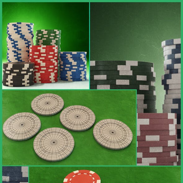Casino Color Chip 3D Models