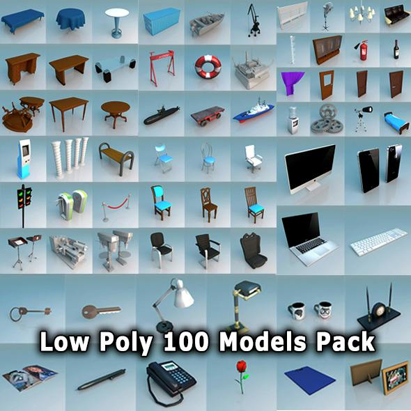 Low Poly 100 Models Pack