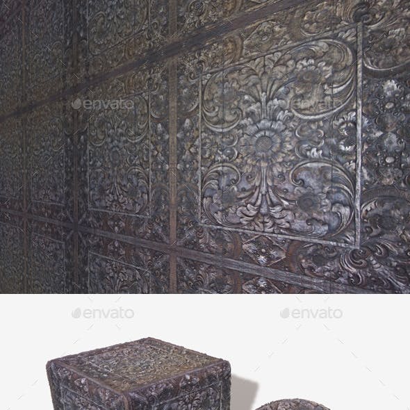 Intricate Carved Wooden Panel