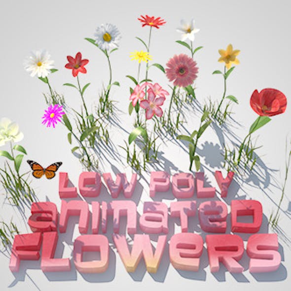Animated Flowers Set