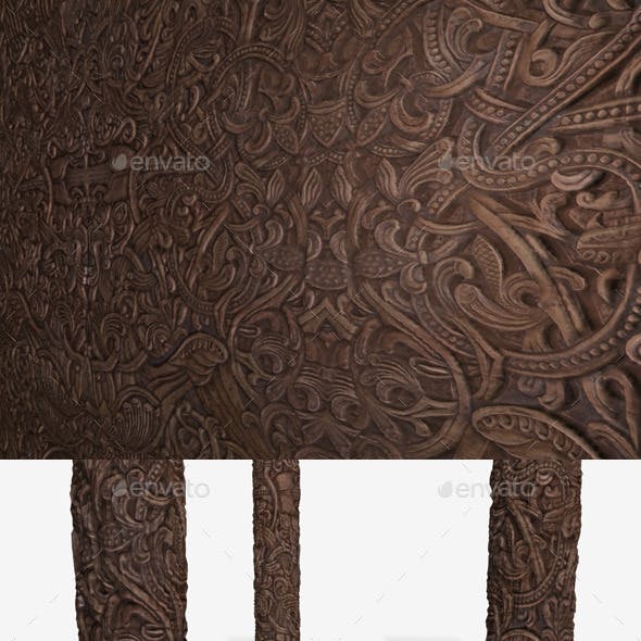 Norse Wooden Carving Seamless Texture