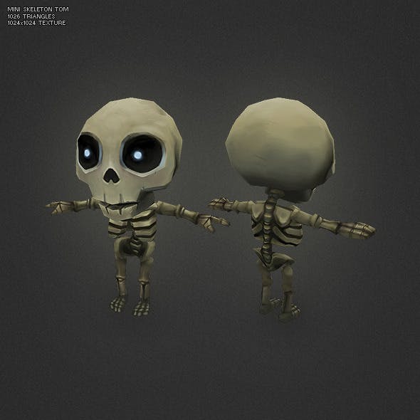 Low Poly Mini Skeleton Tom